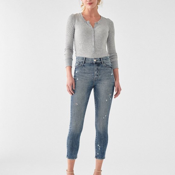 DL1961 FARROW CROPPED JEANS IN TACOMA SIZE 28 - Picture 1 of 7